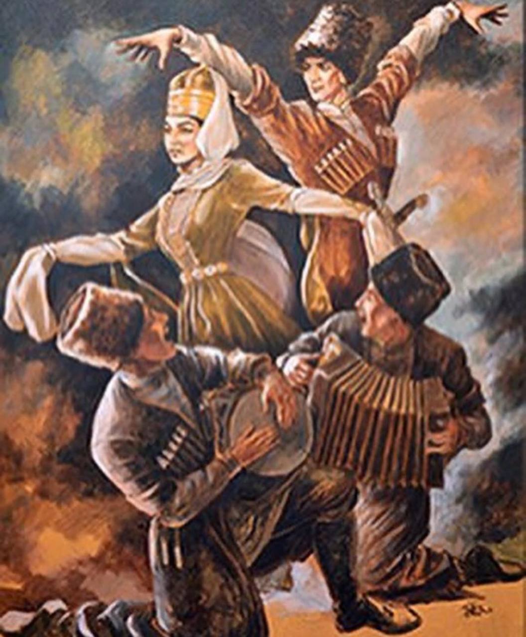 Кавказский танец живопись
